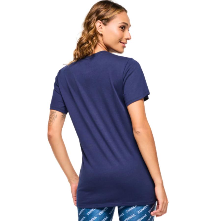 ズンバ（ZUMBA） ロゴ クルーネック Tシャツ ユニセックス Blue Jean