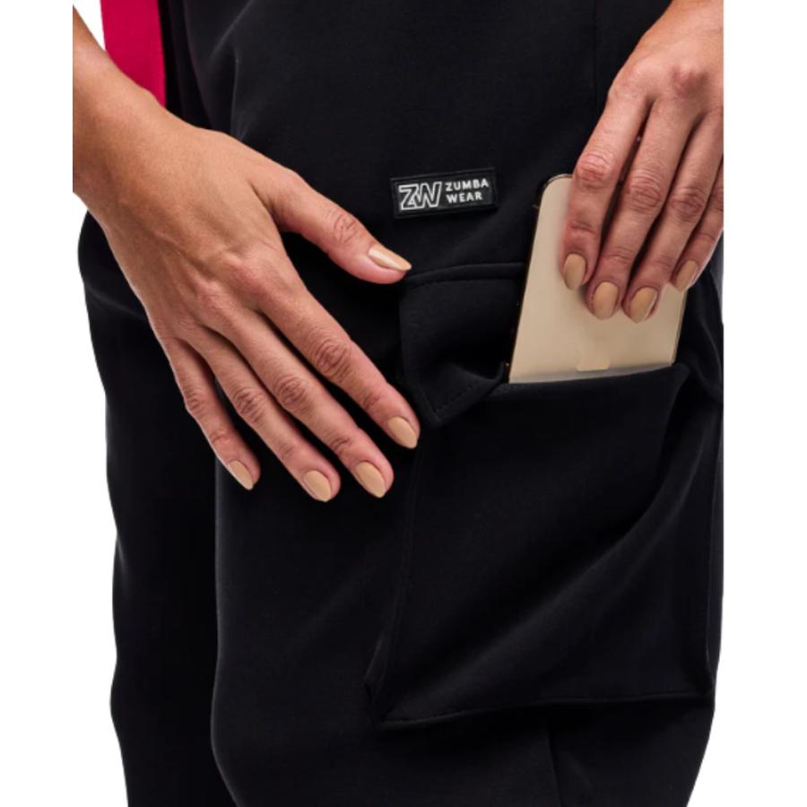 ズンバ ZUMBA ベルト付き カーゴパンツ ブラック メンズ