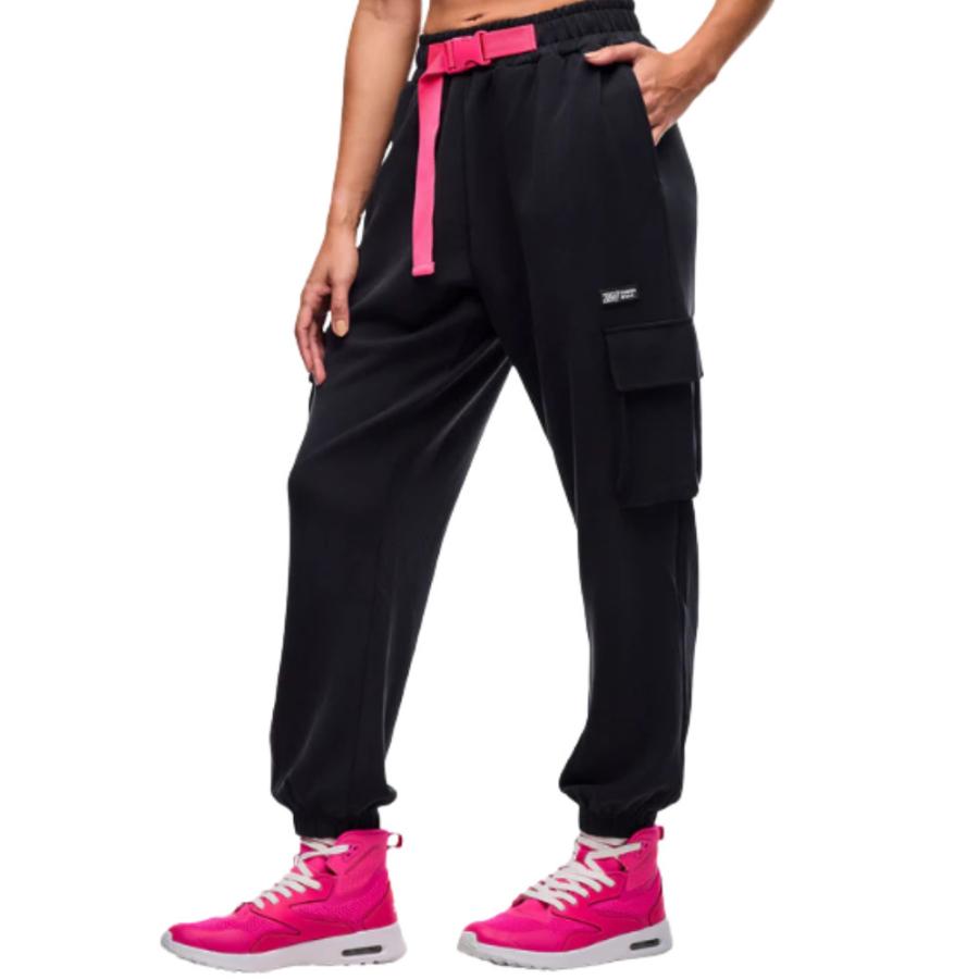 ZUMBA ウエストベルト付きカーゴパンツ ズンバ ZUMBA ベルト付き カーゴパンツ ブラック メンズ