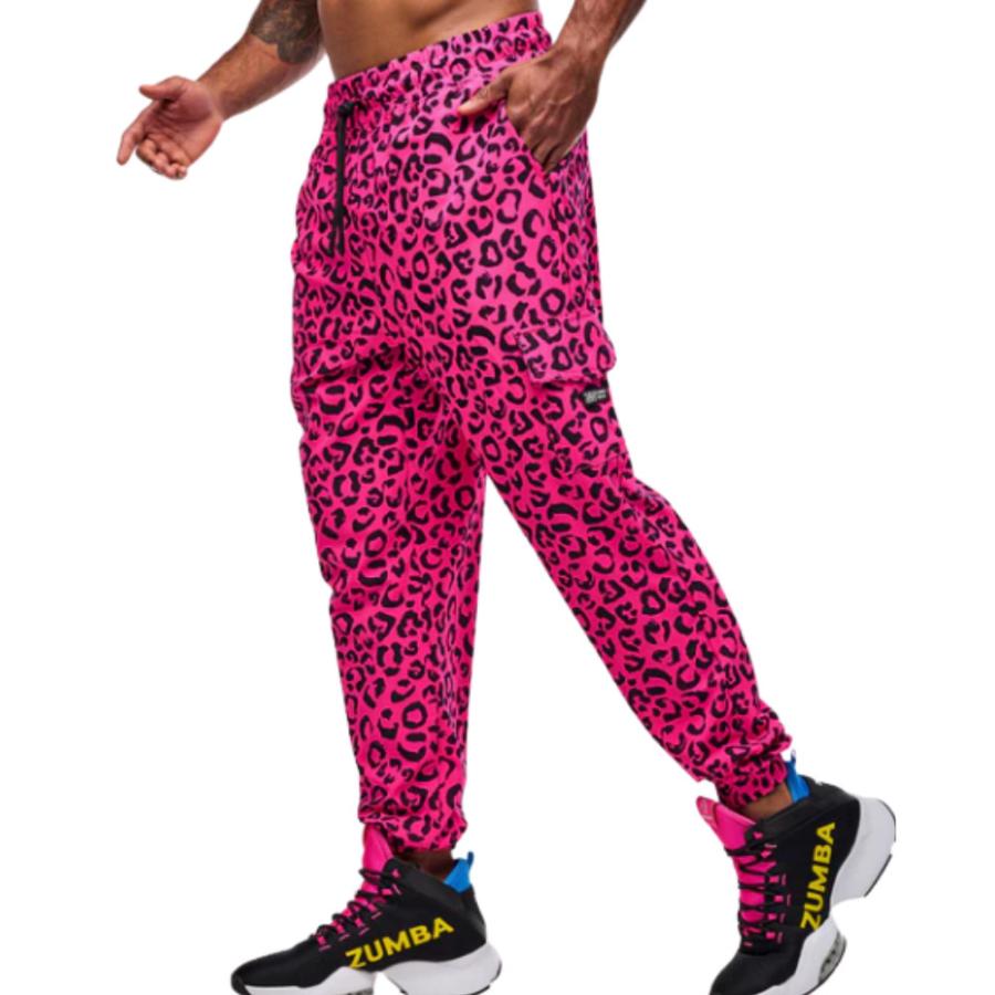ZUMBA ヒョウ柄 カーゴパンツ ズンバ ZUMBA ピンク ヒョウ柄 カーゴパンツ ユニセックス