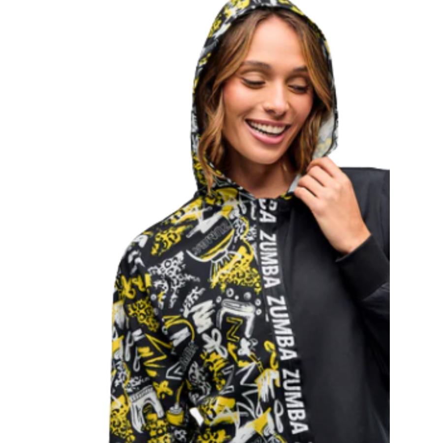 正規品 ZUMBA ジップフード付きロングパーカーL 正規品 ZUMBA ジップ