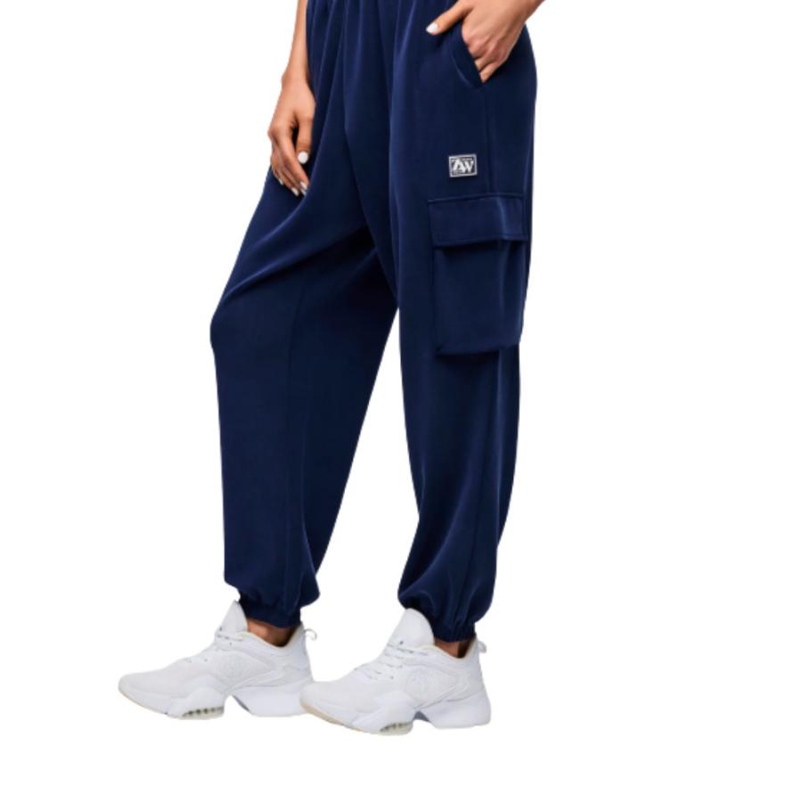ズンバ（ZUMBA） ロゴ カーゴパンツ ユニセックス ネイビー メンズ