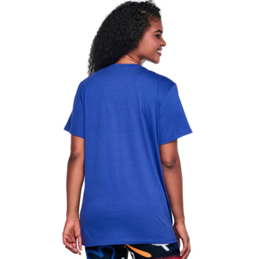 ZUMBA ズンバ 正規品 半袖 Tシャツ ブルー ズンバ（ZUMBA） ロゴ 半袖 クルーネック Tシャツ トップス ユニ