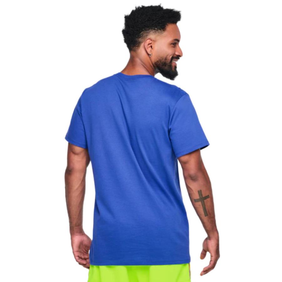 ZUMBA ズンバ 正規品 半袖 Tシャツ ブルー ズンバ（ZUMBA） ロゴ 半袖 クルーネック Tシャツ トップス ユニ