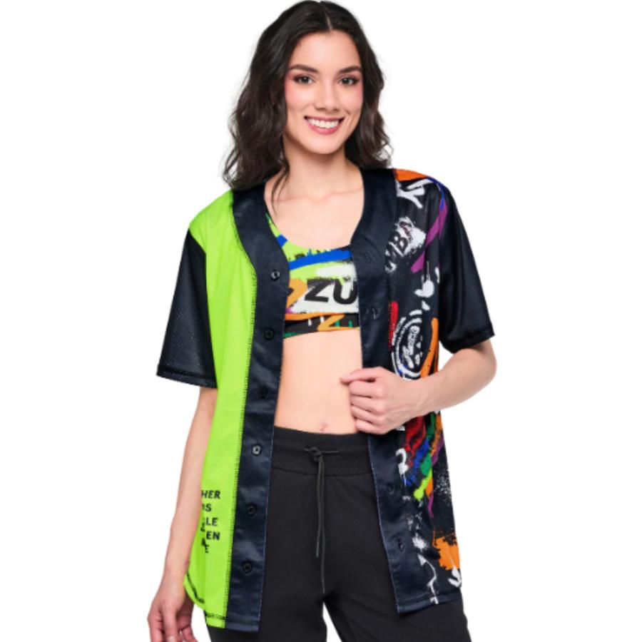 ズンバ（ZUMBA） ロゴ 半袖 ベースボール シャツ Tシャツ トップス