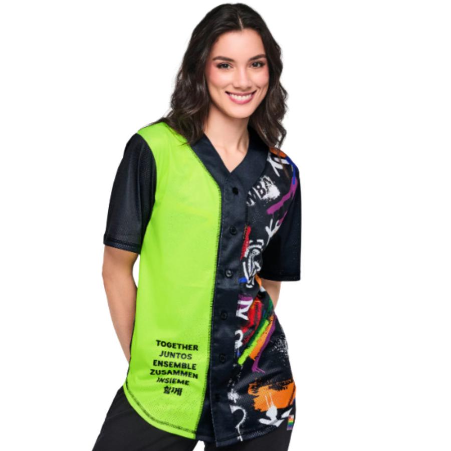 ズンバ（ZUMBA） ロゴ 半袖 ベースボール シャツ Tシャツ トップス