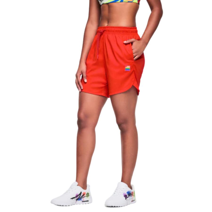 正規品 新品 ズンバ X S ショートパンツ　スパンコール ズンバ（ZUMBA） ロゴ ショートパンツ オレンジ メンズ レディース