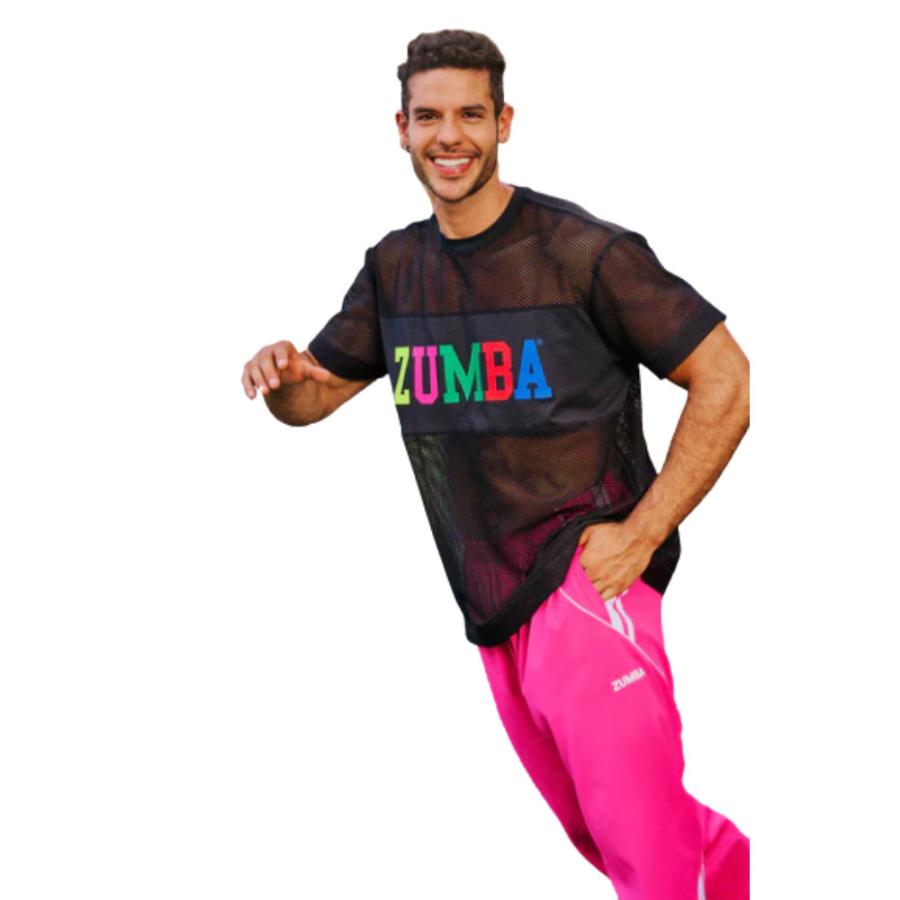 ズンバ（ZUMBA） ロゴ 半袖 ボクシー メッシュ Tシャツ ユニセックス