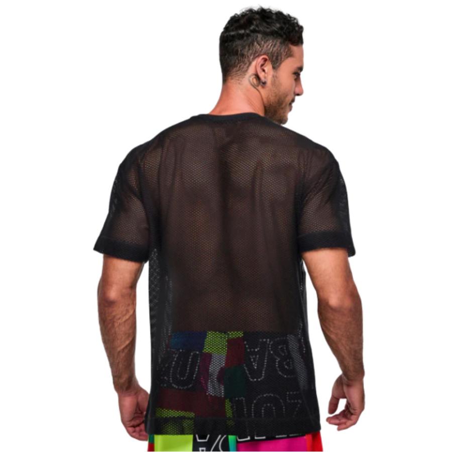 ズンバ（ZUMBA） ロゴ 半袖 ボクシー メッシュ Tシャツ ユニセックス