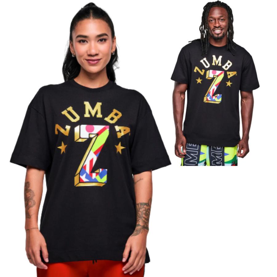 ズンバ（ZUMBA） ロゴ 半袖 オーバーサイズ クルーネック Tシャツ