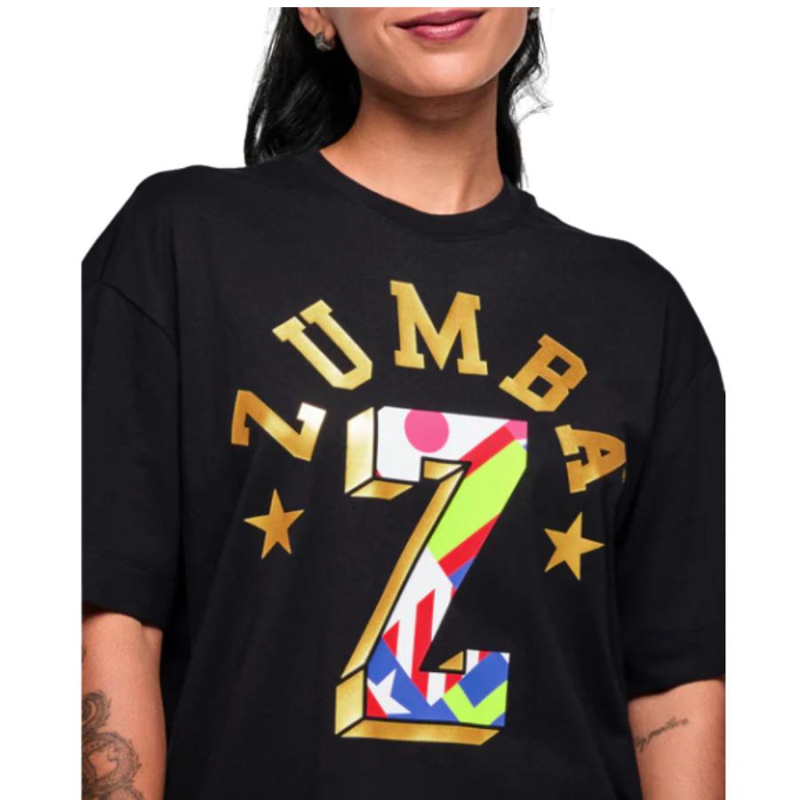 ズンバ（ZUMBA） ロゴ 半袖 オーバーサイズ クルーネック Tシャツ