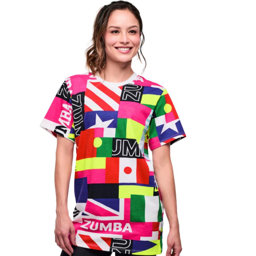 ズンバ（ZUMBA） クルーネック Tシャツ 国旗 メンズ レディース ユニ