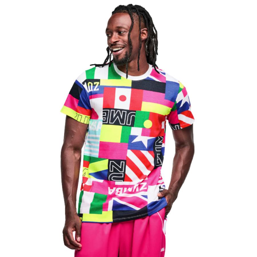 ズンバ（ZUMBA） クルーネック Tシャツ 国旗 メンズ レディース ユニ