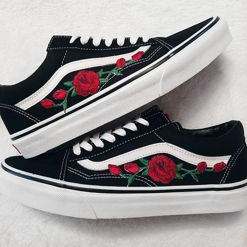 バンズ Vans スニーカー オールドスクール Old Skool Rose Buds Custom カスタムバンズ ローズ 薔薇 メンズ レディース 取り寄せ Stone1 ヤフー店 通販 Yahoo ショッピング