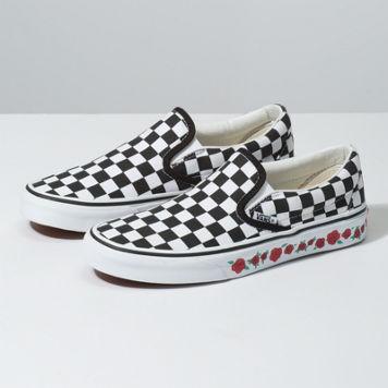vans checkerboard rose