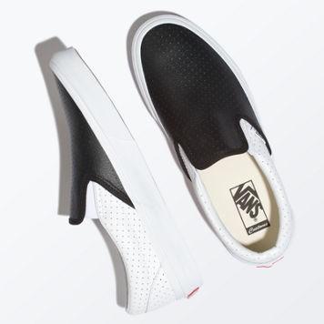 perf leather slip on vans