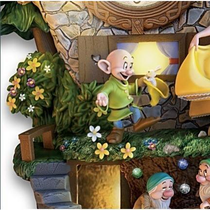 ディズニー Disney 掛け時計 時計 壁掛け時計 からくり メロディ 音楽 白雪姫 七人のこびと インテリア 海外限定 取り寄せ Stone1 ヤフー店 通販 Yahoo ショッピング