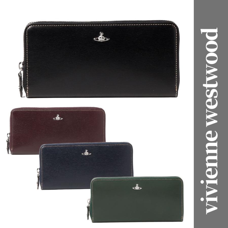 ヴィヴィアンウエストウッド ブランド 財布 ラウンドジップ長財布 牛革