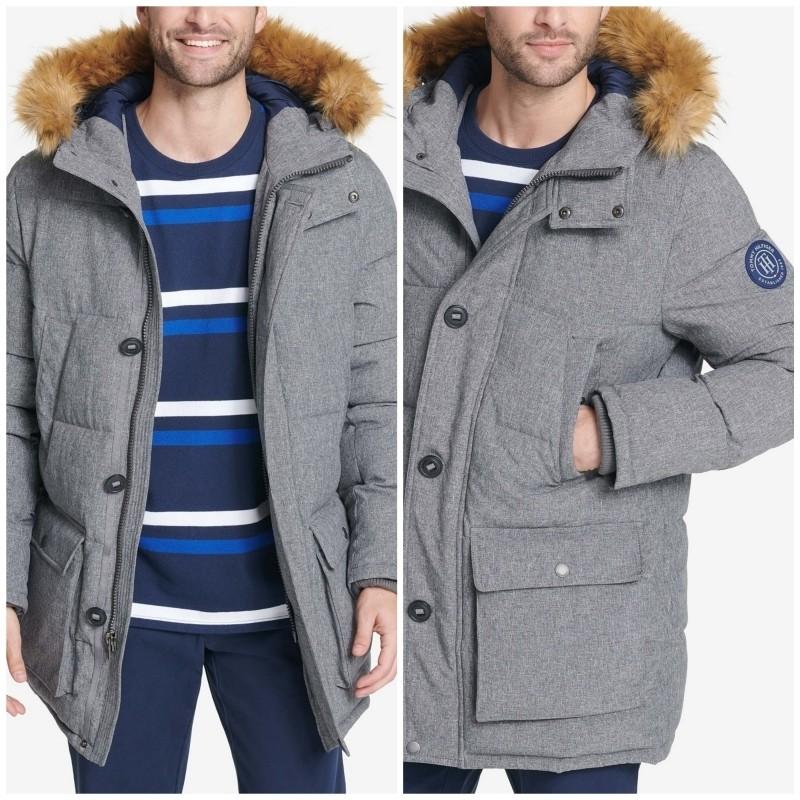 超人気の トミーヒルフィガー コート ロング ダウンジャケット ダウン アウター ファー付き フード付き グレー Tommy Hilfiger メンズ 海外限定 取り寄せ Stone1 ヤフー店 通販 Yahoo ショッピング 高い品質 Emcc Ps