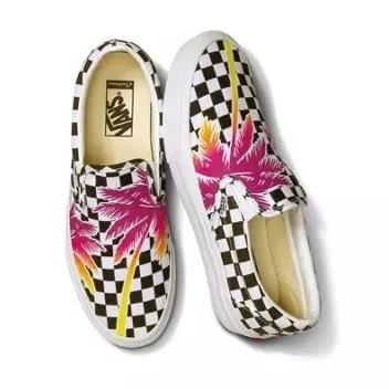 vans slip on palm tree