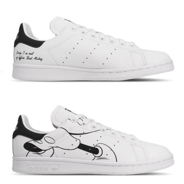 アディダス Adidas スニーカー Stan Smith Disney スタンスミス ディズニー ミッキーマウス コラボ ホワイト 白 白黒 モノクロ Fw25 取り寄せ Stone1 ヤフー店 通販 Yahoo ショッピング