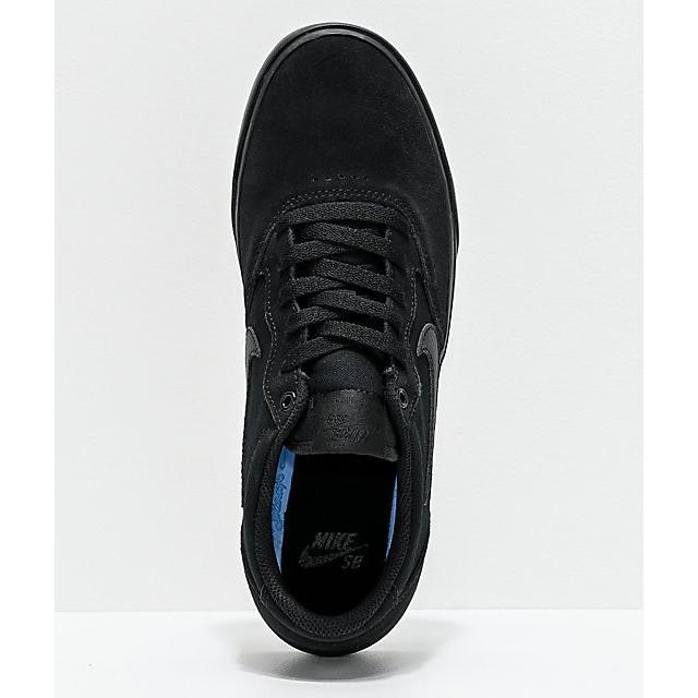 nike sb chron slr black & white skate shoes