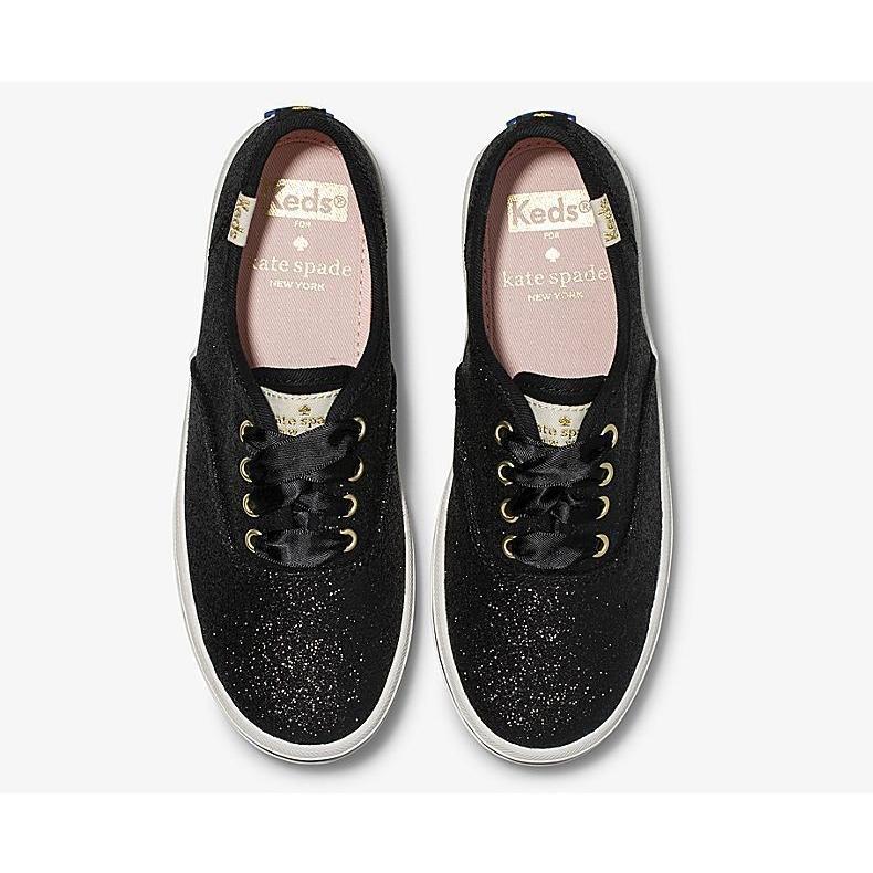 ケイトスペード Kate Spade New York ケッズ Keds キッズ スニーカー Champion グリッター ブラック コラボ 大人もok ジュニア レディース Kk 取り寄せ Stone1 ヤフー店 通販 Yahoo ショッピング