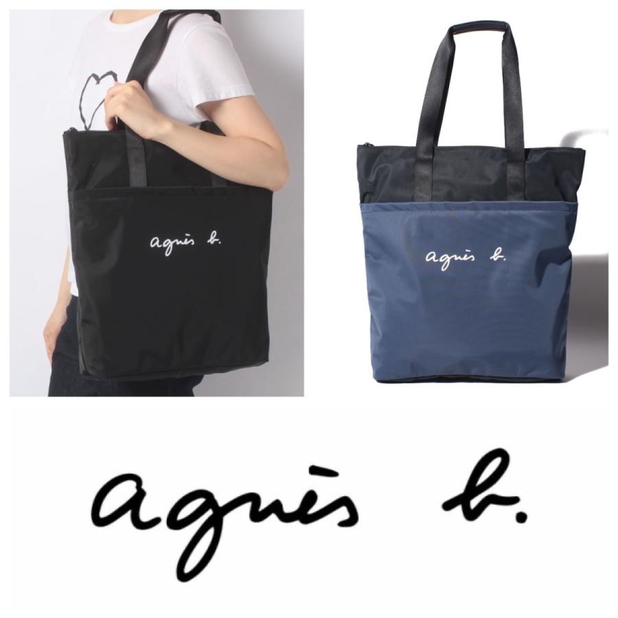 アニエスベー Agnes B バッグ ナイロン ロゴ トートバッグ バッグ ナイロントート 縦型 ブラック ネイビー メンズ レディース 取り寄せ Stone1 ヤフー店 通販 Yahoo ショッピング