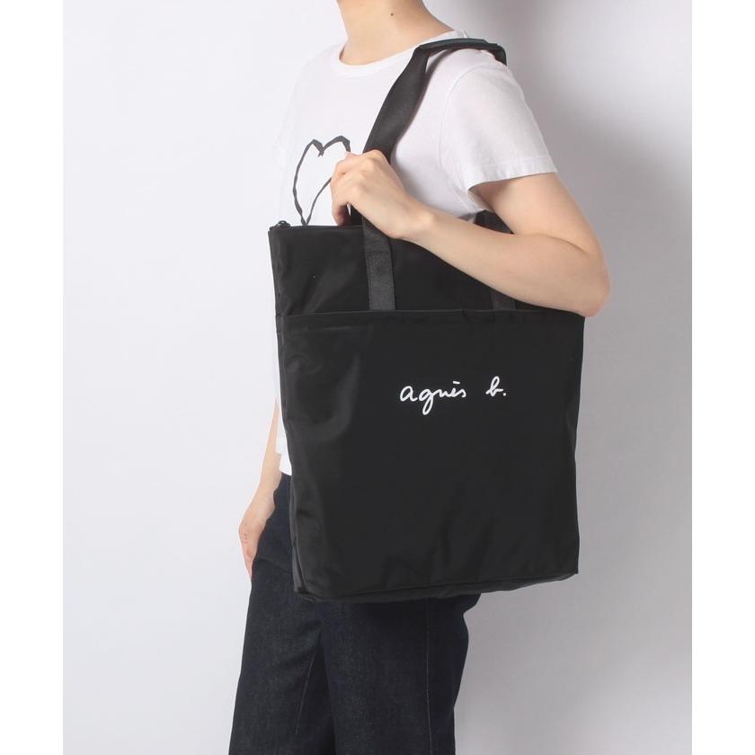 アニエスベー Agnes B バッグ ナイロン ロゴ トートバッグ バッグ ナイロントート 縦型 ブラック ネイビー メンズ レディース 取り寄せ Stone1 ヤフー店 通販 Yahoo ショッピング