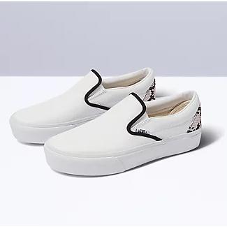 バンズ Vans Custom Slip On Classics Platform Leather カスタム スリッポン 厚底 Snake 蛇 へび柄 レザー ホワイト 白 スニーカー レディース メンズ 取り寄せ Stone1 ヤフー店 通販 Yahoo ショッピング