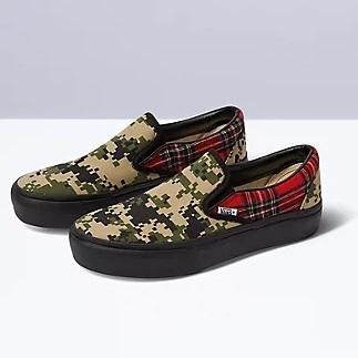 バンズ Vans Custom Slip On Classics Platform カスタム Digi Plaid スリッポン 厚底 チェック モザイク カモ スニーカー レディース メンズ 取り寄せ Stone1 ヤフー店 通販 Yahoo ショッピング