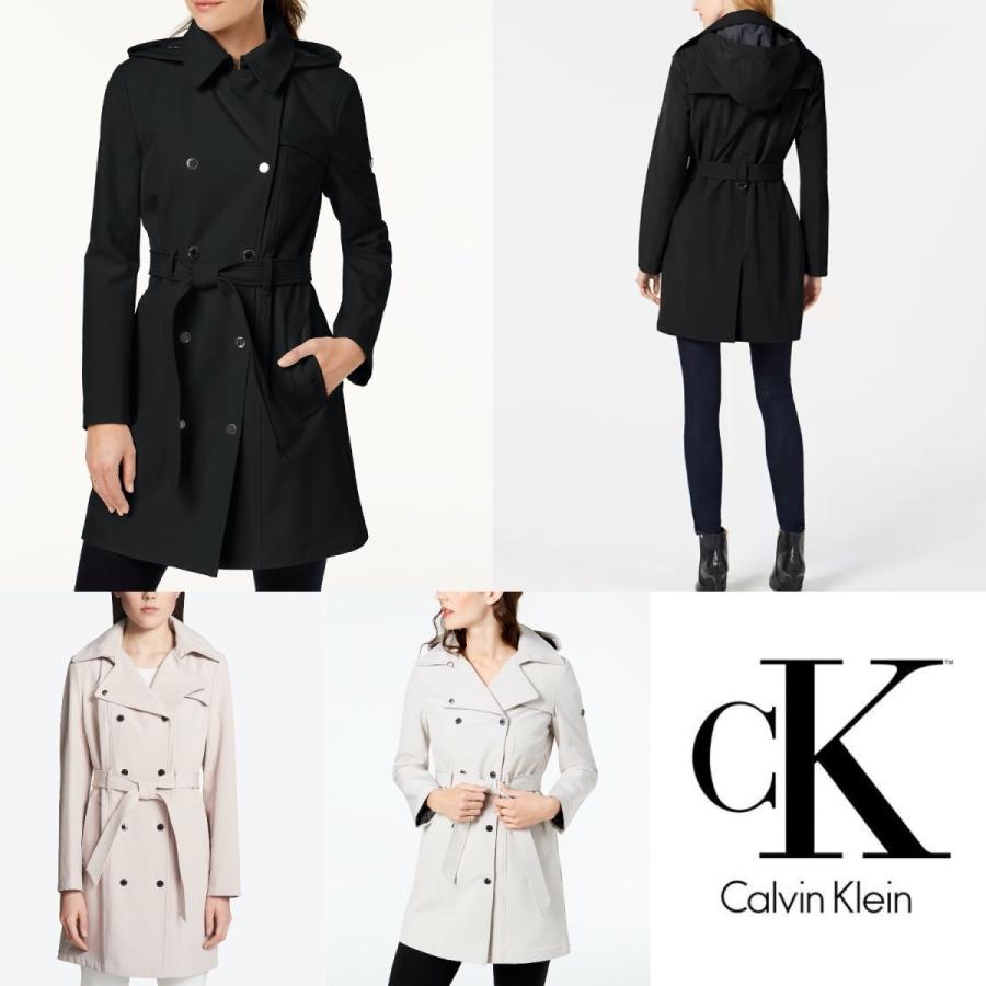 カルバンクライン Calvin Klein コート フード付き トレンチコート ブラック 黒 ピンク ホワイト 撥水 レディース 取り寄せ Stone1 ヤフー店 通販 Yahoo ショッピング