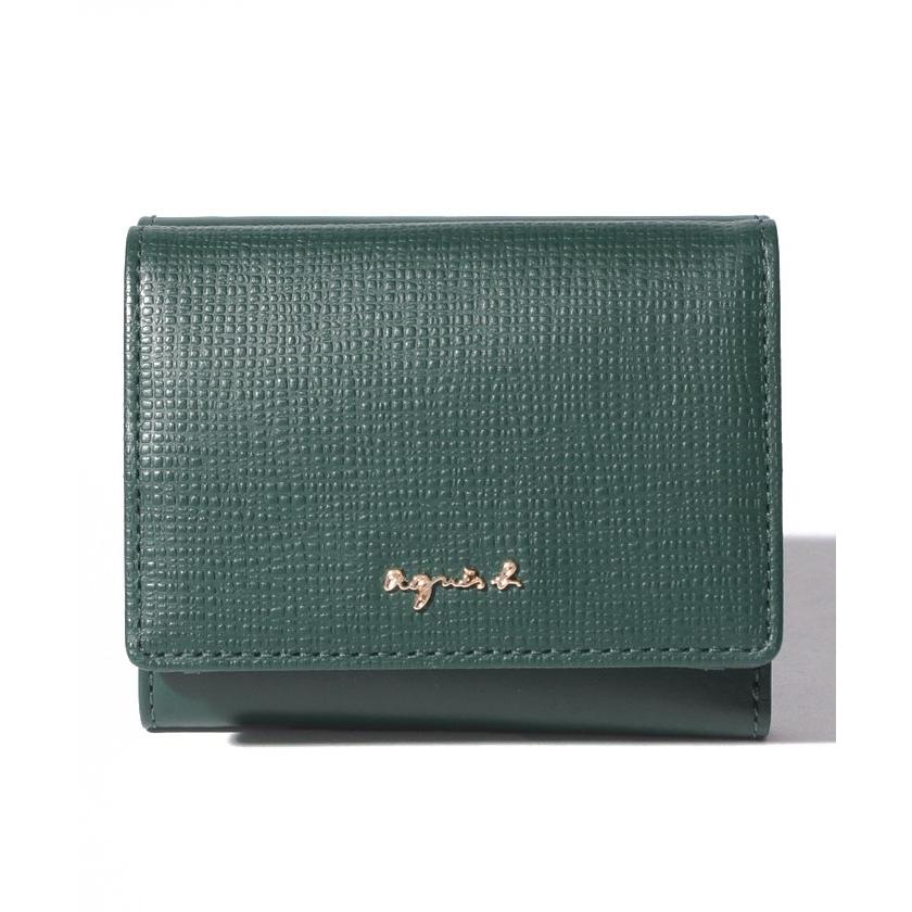 アニエスベー agnes b. ロゴ レザー 財布 三つ折り財布 ウォレット
