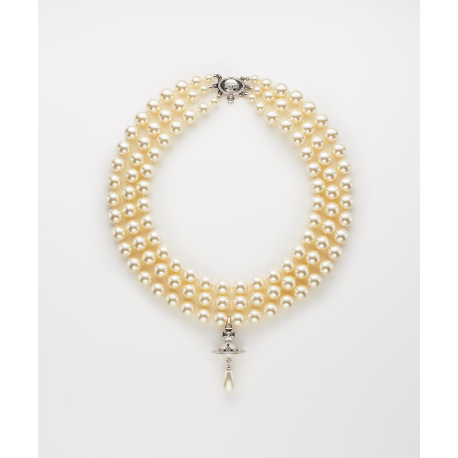 希少 ヴィヴィアンウエストウッド Vivienne Westwood Three Row Pearl Drop チョーカー ネックレス シルバー パール レディース 取り寄せ Stone1 ヤフー店 通販 Yahoo ショッピング 高級感 Spa Organic Ru