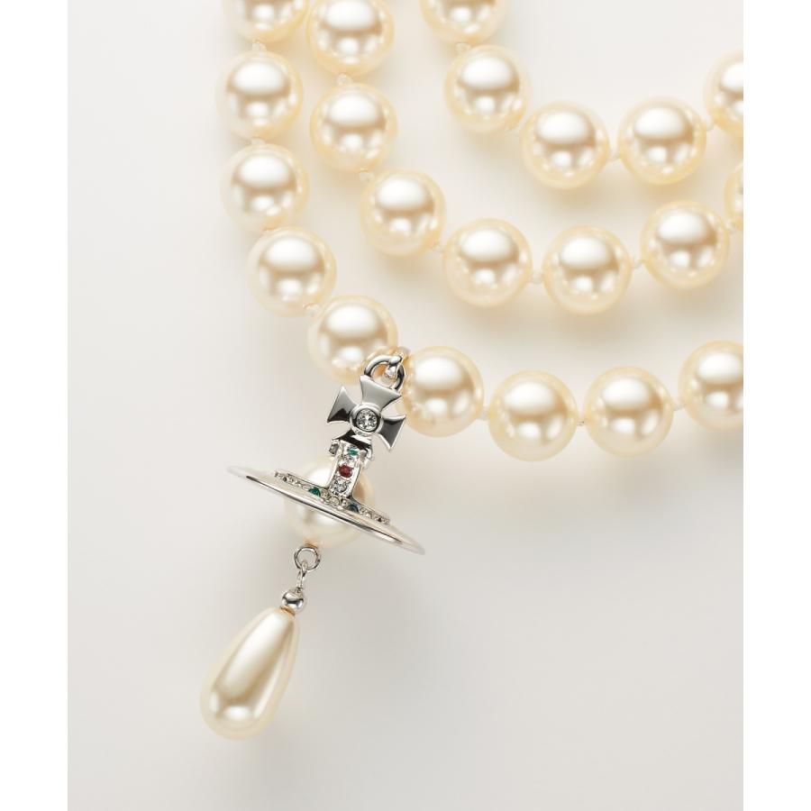 希少 ヴィヴィアンウエストウッド Vivienne Westwood Three Row Pearl Drop チョーカー ネックレス シルバー パール レディース 取り寄せ Stone1 ヤフー店 通販 Yahoo ショッピング 高級感 Spa Organic Ru