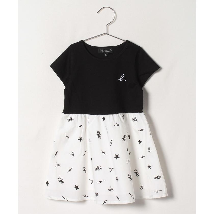 アニエスベー Agnes B Enfant アンファン キッズ アイコンプリント ドッキング ワンピース 半袖 ロゴ 女の子 おしゃれ 取り寄せ Stone1 ヤフー店 通販 Yahoo ショッピング