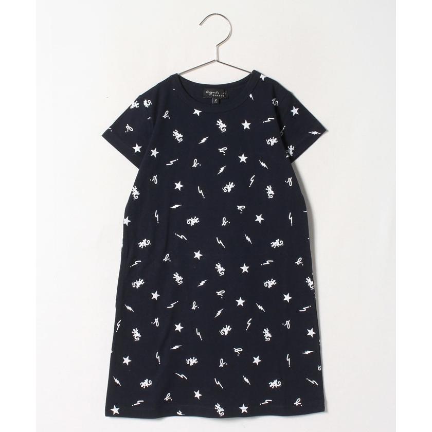 アニエスベー Agnes B Enfant アンファン キッズ アイコンプリント ワンピース 半袖 ブラック ロゴ 女の子 おしゃれ 取り寄せ Stone1 ヤフー店 通販 Yahoo ショッピング