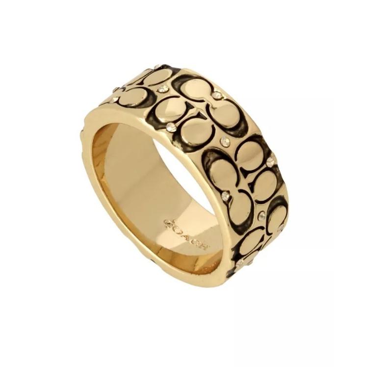コーチ Coach ゴールド リング 指輪 シグネチャー Quilted C Band Ring