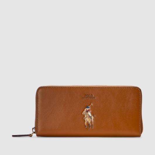 ポロ ラルフローレン ラルフ POLO ポロベア くま 長財布 レザー ジップ