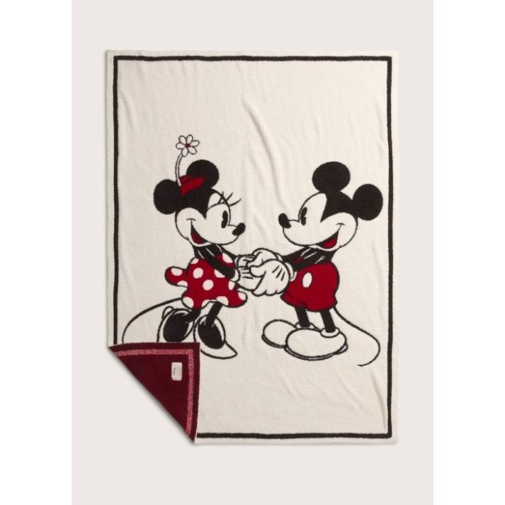 セール　訳あり　新品ベアフットドリームス　 ミッキー＆ミニーブランケット　ダブル BAREFOOT DREAMS（ベアフットドリームズ） × Disney ミッキー ミニー