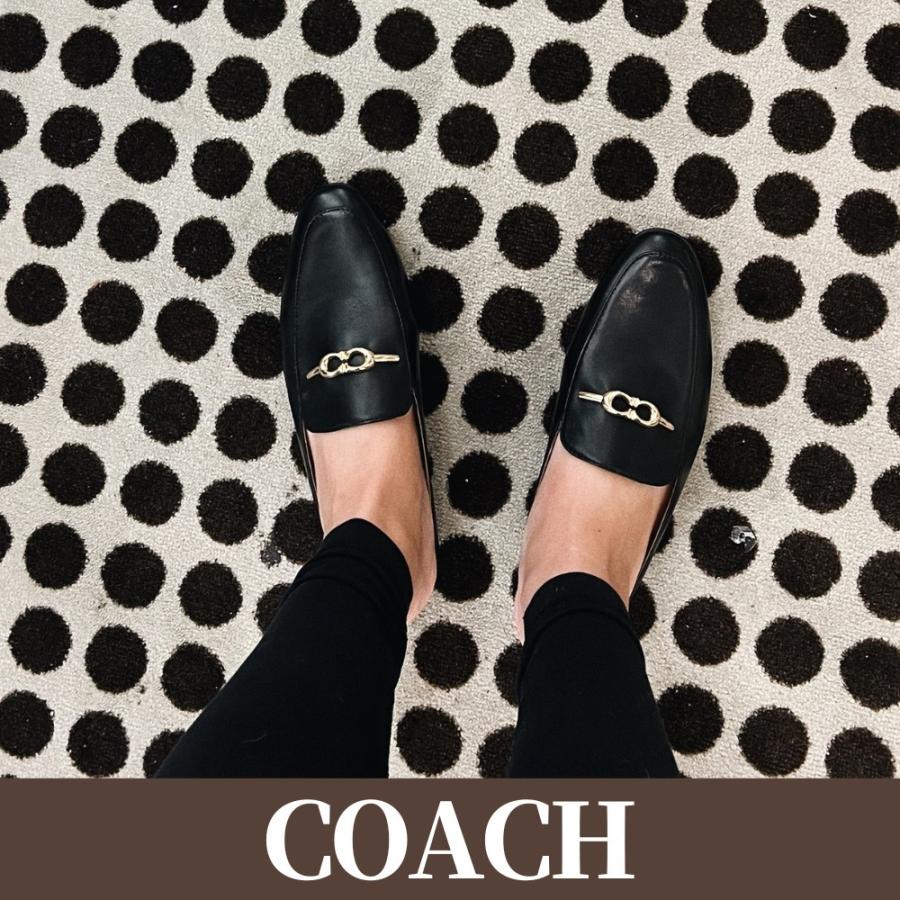 コーチ Coach スライド ローファー ブランド レザー ロゴ ブラック