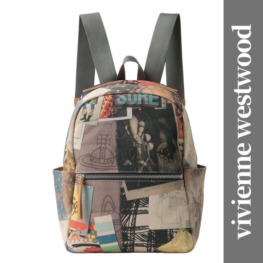 ヴィヴィアンウエストウッド Vivienne Westwood バッグ ブランド リュック MOODBOARD PRINT バックパック メンズ 取り寄せ :92746829:stone1 ヤフー店 通販 ヴィヴィアンウエストウッド ユニセックス リュックサック ベージュ