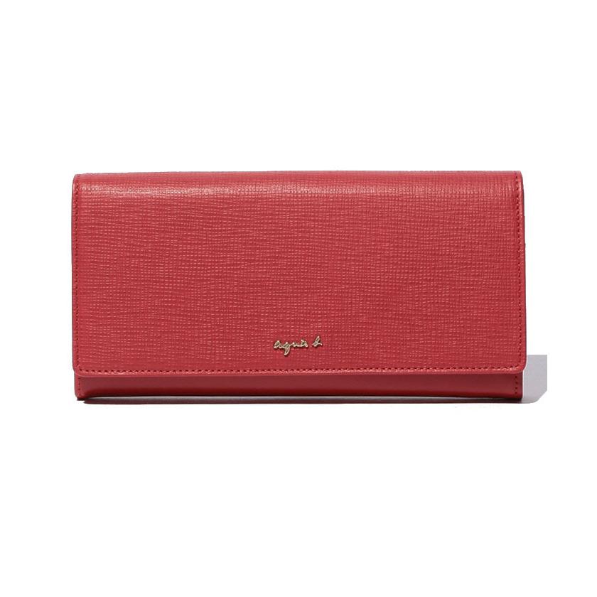 豪華 アニエスベー Agnes B ロゴ 財布 ロングウォレット 長財布 牛革 レザー レッド 赤 ギフト プレゼント レディース 即発 Ag 176 おしゃれ人気 Www Yalaphone Com