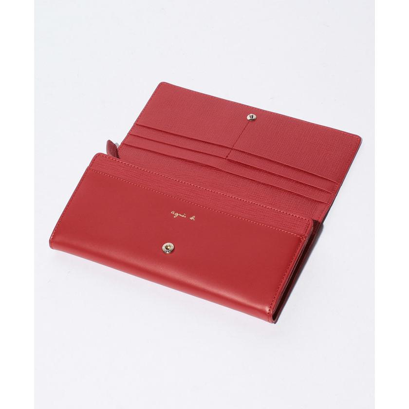 豪華 アニエスベー Agnes B ロゴ 財布 ロングウォレット 長財布 牛革 レザー レッド 赤 ギフト プレゼント レディース 即発 Ag 176 おしゃれ人気 Www Yalaphone Com