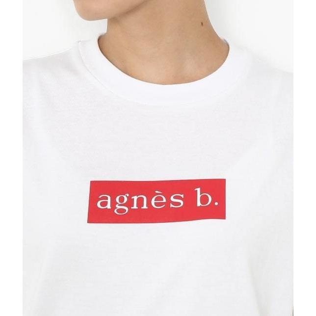 在庫処分セール アニエス・ベー Tシャツ ボックスロゴ ロゴT agnes b