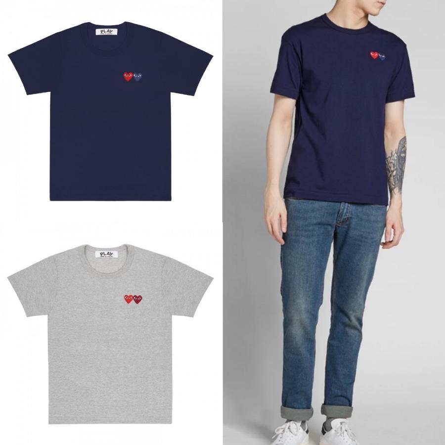 新品即決 コムデギャルソン Tシャツ ダブルハート プレイ Play Comme Des Garcon 取り寄せ 人気ブランドを Teslaimagem Com Br