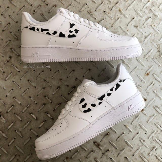 保証書付 ナイキ Nike エアフォース 1 牛柄 ダルメシアン カスタム Air Force 1 エアフォースワン メンズ レディース スニーカー 即日出荷 Nicmosul Org