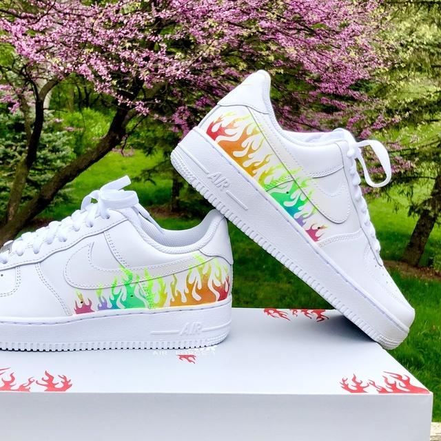 ナイキ Nike エアフォース 1 Air Force 1 エアフォースワン Flame フレイム カスタム メンズ レディース スニーカー Tcm 9 Stone1 ヤフー店 通販 Yahoo ショッピング