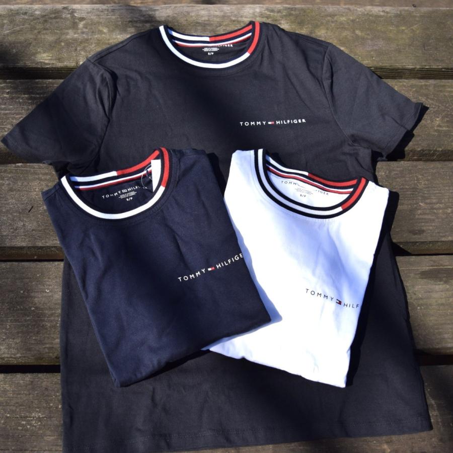 在庫処分セール トミーヒルフィガー Tommy Hilfiger ロゴ 半袖 Tシャツ ロゴT トミー メンズ レディース ペアコーデ おそろい  ホワイト ブラック ネイビー :th-24:stone1 ヤフー店 - 通販 - Yahoo!ショッピング