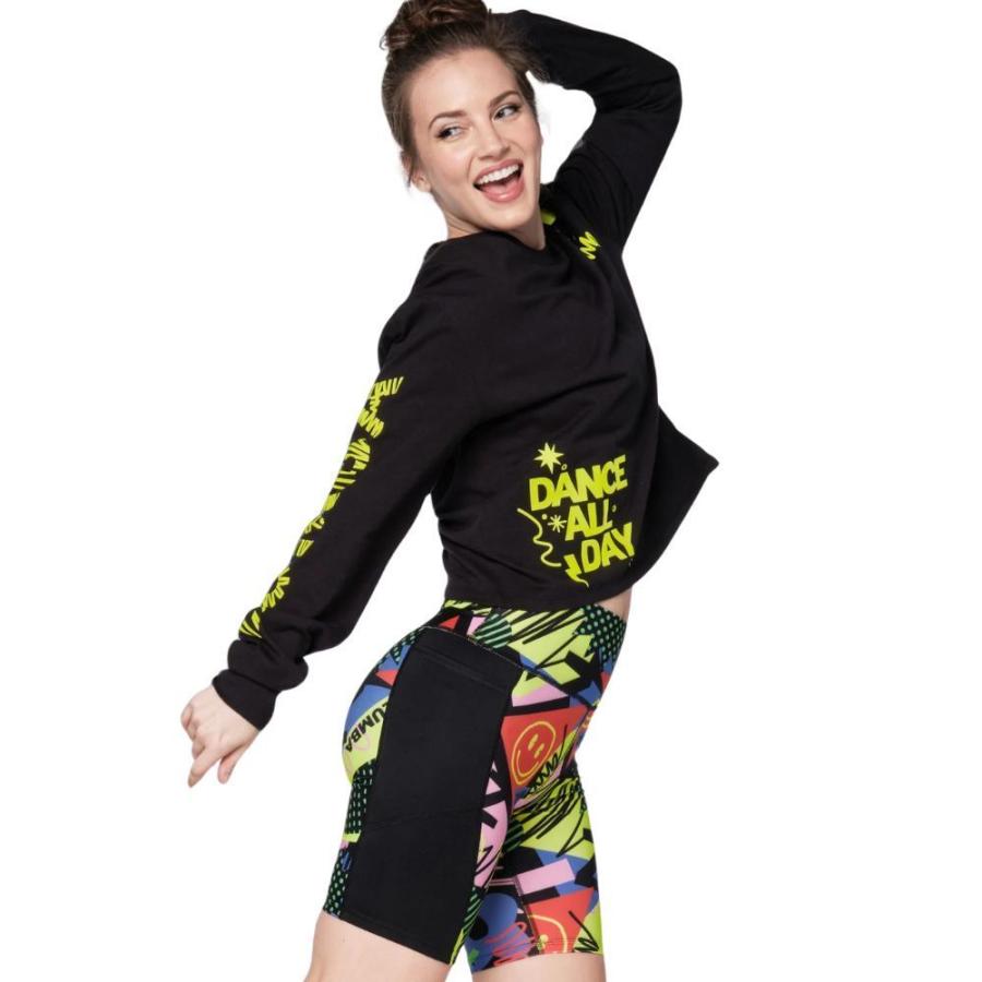 ズンバ（ZUMBA） ロゴ ロング Tシャツ ロンT 長袖 クロップド丈